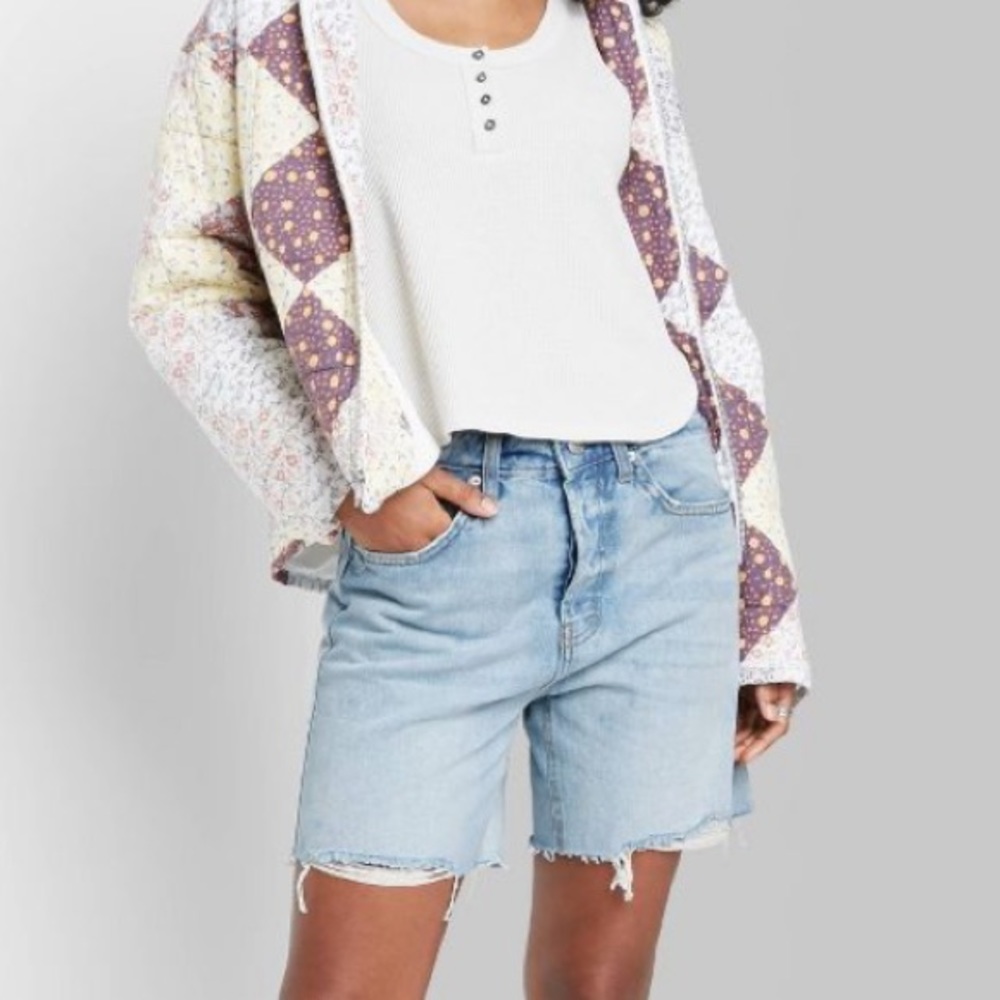 NWT Wild Fable High Rise Bermuda Jean Shorts